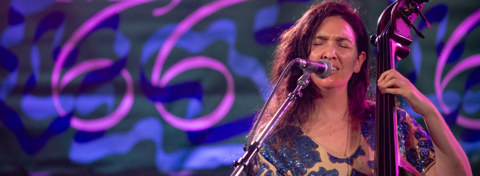 Katie Thiroux performing on stage at MJF 66