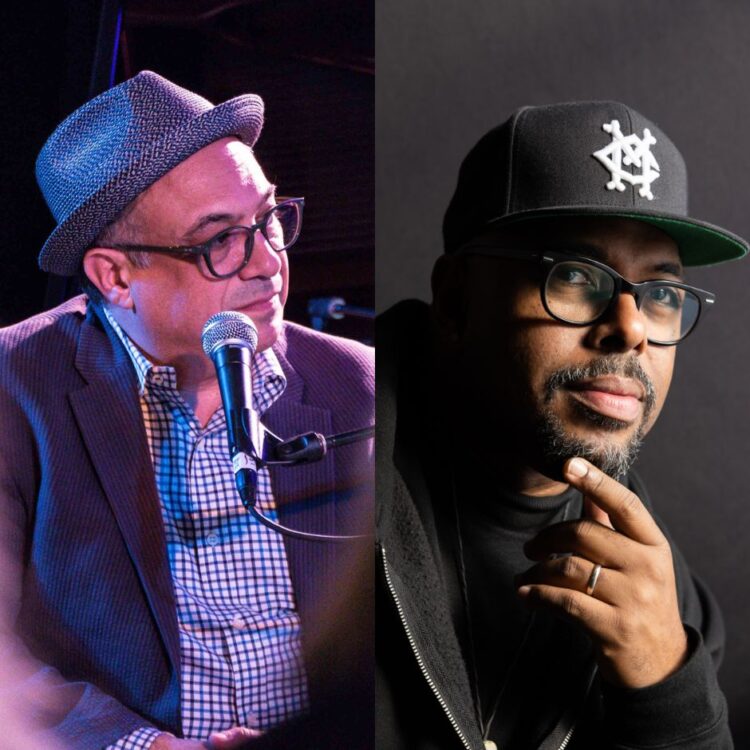 Collage of Ashley Kahn and Christian McBride