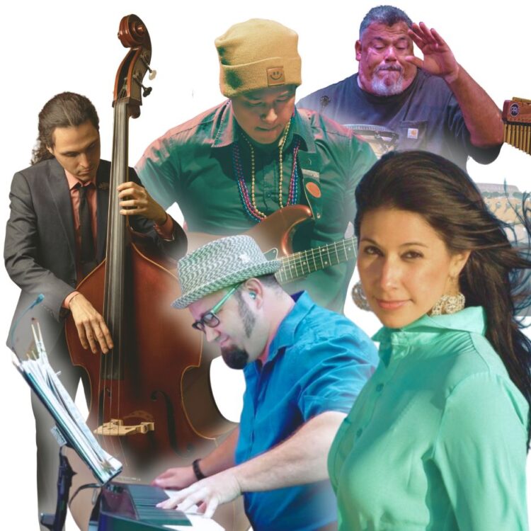 Collage of the Marcie Chapa Project members performing separately