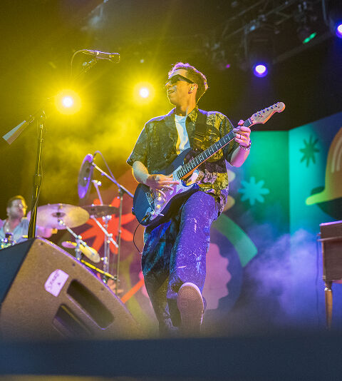 Cory Wong performing on stage