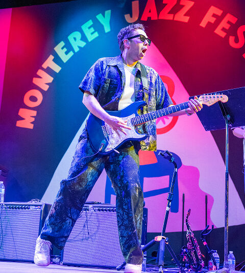 Cory Wong performing on stage