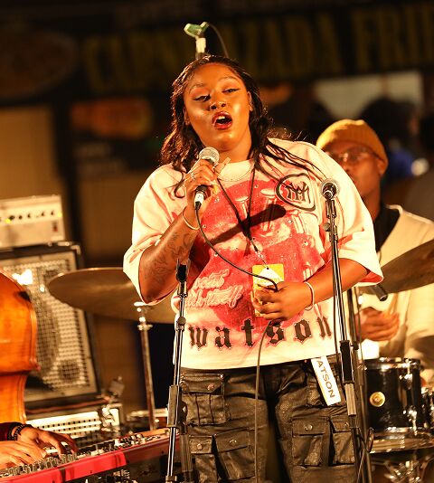 Member of HBCU College Jam session singing
