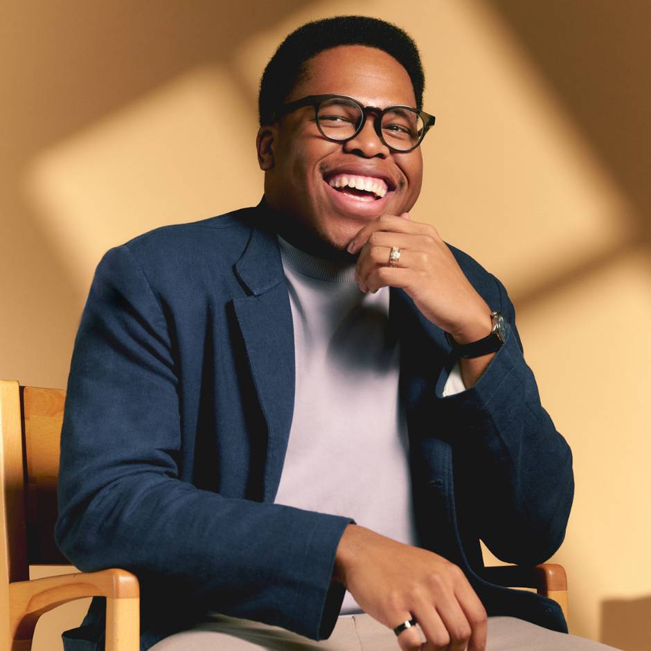 A man sitting on a chair