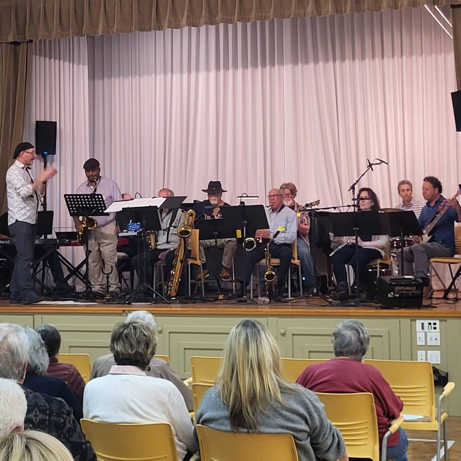 A group of musicians on stage