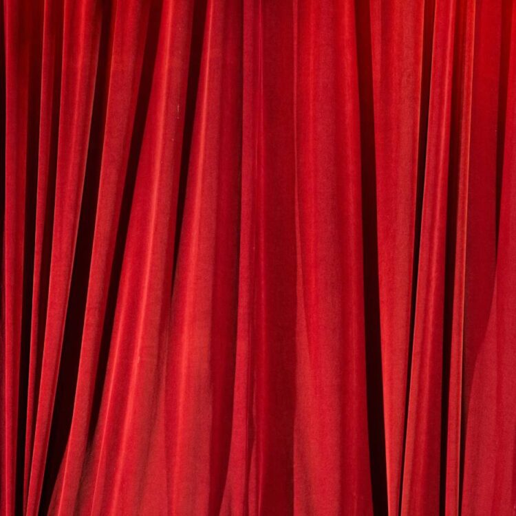 A red curtain